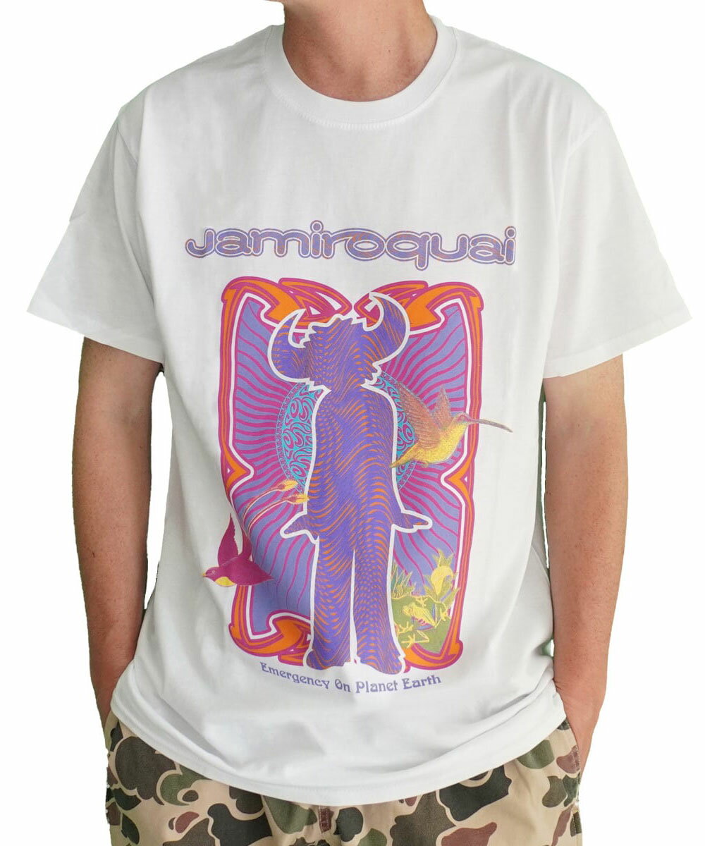 Rakuten - ROCK OFF ロックオフ JAMIROQUAI Tシャツ バッファローマン ロゴ 半袖 ジャミロクワイ アシッドジャズ バンドT メンズ L 040439 ホワイト 春 夏 春夏 新作