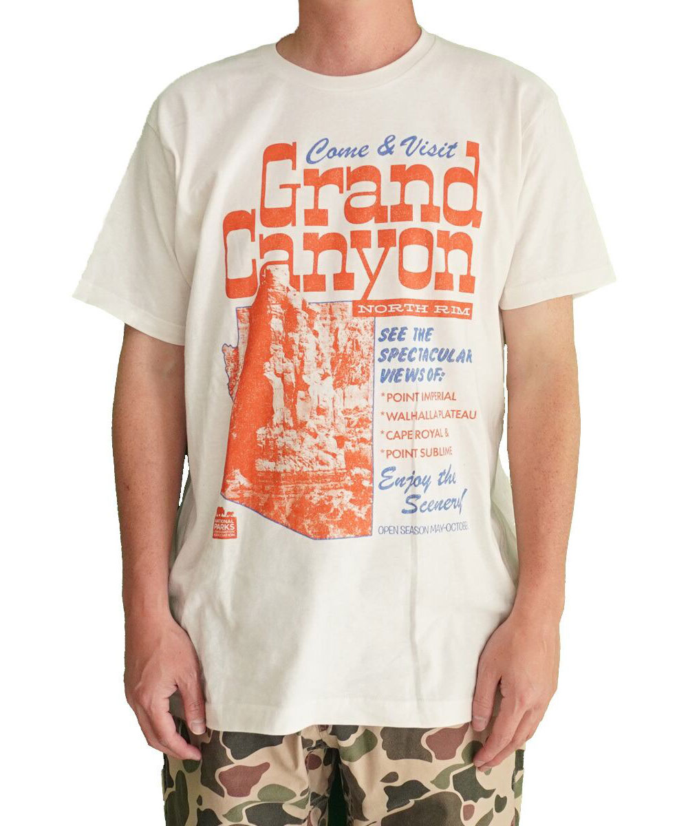 Rakuten - VAR PR NATIONAL PARKS GRAND CANYON TEE ヴィンテージ風 プリントTシャツ メンズL 040138 白 Lサイズ 春 夏 春夏