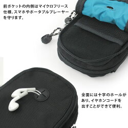 CHUMSチャムスEcoPortableMusicPouchエコポータブルミュージックポーチCH60-2532スマホポーチミュージックプレイヤーブラック/ネイビー/カモ/スプラッター