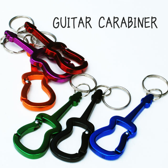 カラビナ キーホルダー Bison Designs バイソンデザイン カラビナ CUSTOM SHAPED CARABINER -ギター- カラビナ BISON DESIGNS