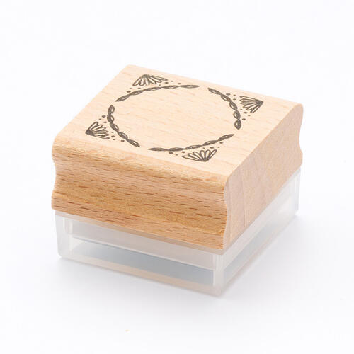 手帳デコ スタンプ 30×30mmにじまない 浸透印【リース】インク入りorインクなし 36色インク対応裏抜けしにくいスタンプ FineColorStamper