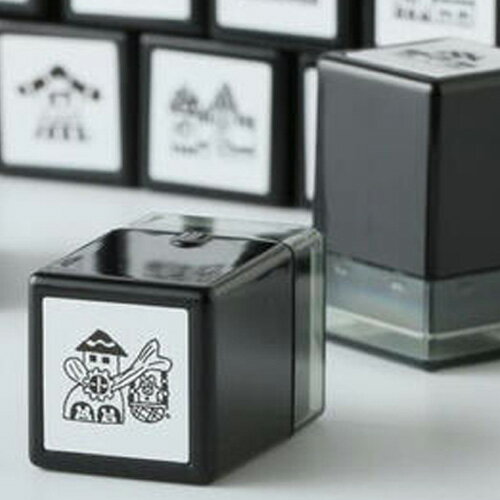 ペンポン団 スタンプ おうちNo.28 17mm×17mm ファインカラースタンパー FineColorStamper 家 城 おしろ..