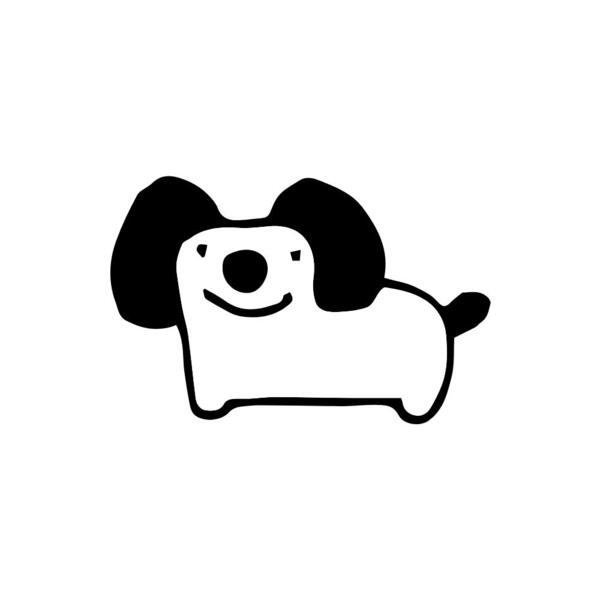 ペンポン団 スタンプ いぬNo.22 17×17mm ファインカラースタンパー FineColorStamper かわいい 犬 小型..