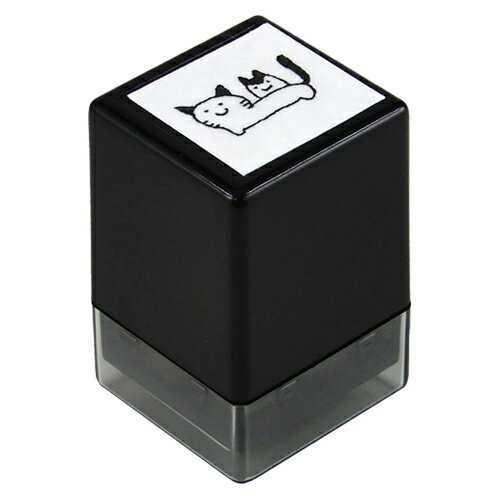 ペンポン団 ねこNo.100 ファインカラースタンパー FineColorStamper 17×17mm 猫 キャット イラスト ボ..