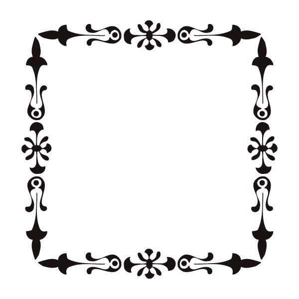 乐天商城 - 手帳の記録スタンプ 18.飾り枠 ユリ 30×30mm ファインカラースタンパー FineColorStamper フレーム メモ枠 エレガント 貴族 紋章 花 メモ帳 伝言 手帳 日記 スケジュール帳 手帳 カレンダー バレットジャーナル 予定 かわいい おしゃれ 小さい はんこ 繊細
