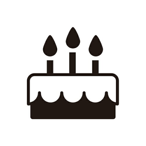 手帳のミニスタンプ 009.誕生日ケーキ ファインカラースタンパー FineColorStamper 印面サイズ：8×8mm はんこ ハンコ スタンプ 判子 イラスト 予定 かわいい おしゃれ スケジュール帳 手帳 カレンダー 家計簿 誕生日ゴム印 誕生日ケーキ 判子