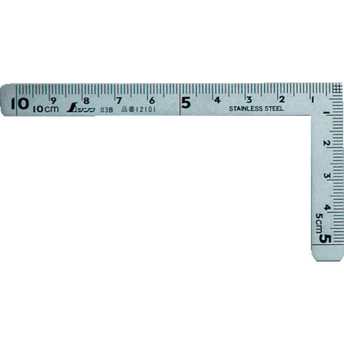 シンワ測定　10640 ／ 曲尺同厚 シルバー 50cm 表裏同目 名作 JIS