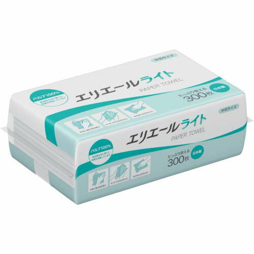 エリエール エリエールペーパータオル ライト 中判 300枚 50パック入 21001567