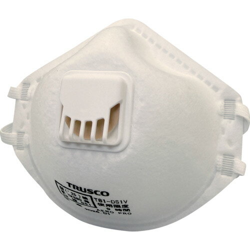 TRUSCO　使い捨て式防じんマスク　DS1　排気弁つき（10枚入） T81-DS1V