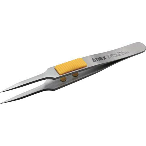 アネックス ラバーグリップ付ステンレスピンセット極細鋭型115mm 214