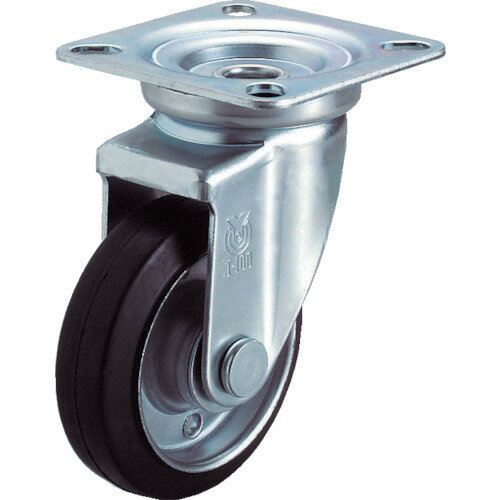 ユーエイ 産業用キャスター自在車 100径ゴム車輪　WJ100