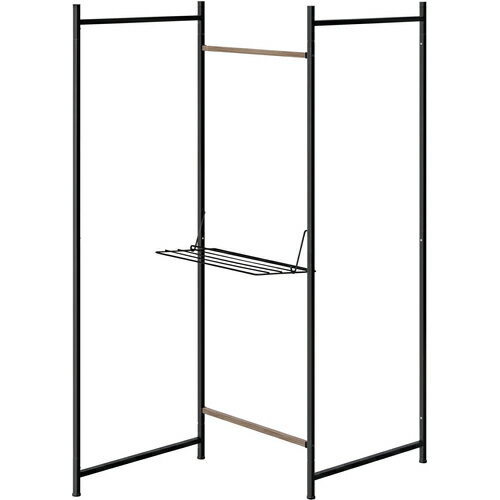 IRIS 105887 折りたたみ物干し3連 ブラック OTM-150R-B