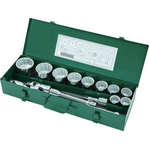SATA12角ソケットレンチセット差込角19mm(15点)09015