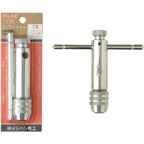 ISF　パック入　T型ラチェットハンドル　3／8用（M3〜M10） P-HDL-RT-3/8