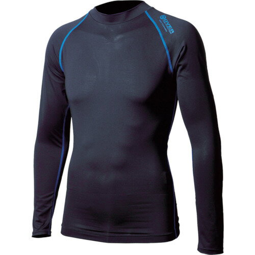 おたふく BTアウトラスト ロングスリーブ クルーネックシャツ ブラック/ブルー L【feature】　JW54038Lのサムネイル