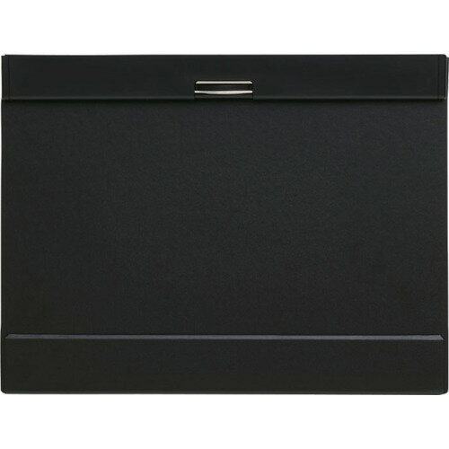 KING JIM クリツプボ-ド マグフラツプ A4 黒 長辺とじ 収納約30枚 背面・底面フラップ付き 5075-BK