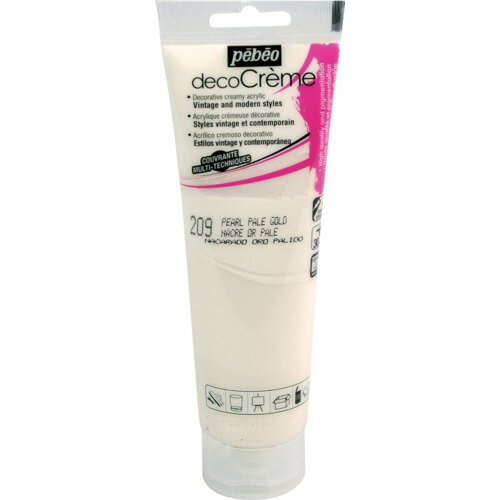 乐天商城 - Pebeo デコクリーム 120ml パール色 ペイルゴールド 089209