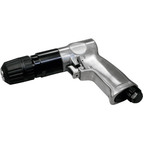 ●本体サイズ：L190*W145*H42mm●重量(kg)：1.1●無負荷回転数：1800min-1●使用空気圧力：0.62MPa●空気消費量：255L／min●ドリルチャックサイズ(mm)：2〜10●ねじサイズ：Rc1／4●推奨ホース内径8mm以上●本体機能：正逆回転切替●ドリルの脱着が簡単な、キーレスチャック式のエアドリルです。●電動ドリルよりもコンパクトなサイズになるので、狭いスペースでも、本体が邪魔することなく作業を行うことができます。●10mmまでのドリルが使用できます。●正逆の回転切替が可能です。●R1／4エアプラグ*1リニューアルに伴い、パッケージ・内容等予告なく変更する場合がございます。予めご了承ください。広告文責：楽天グループ株式会社050-5212-8316