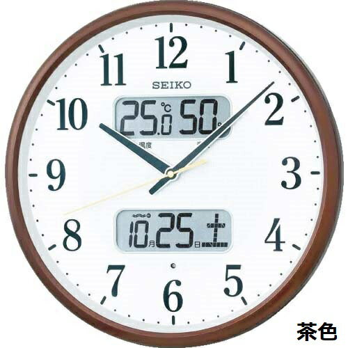 SEIKO 電波掛時計 P枠(茶色/シルバー) 2