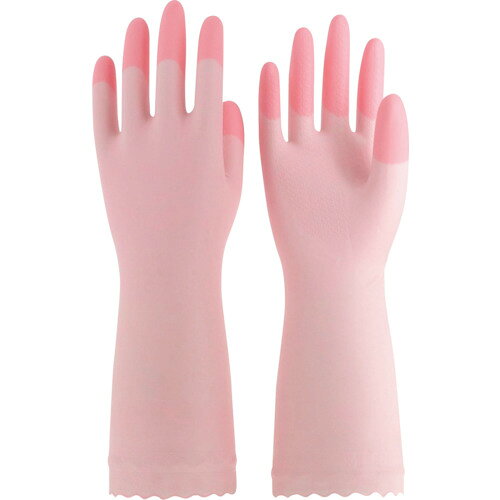 エステー ファミリー ビニール中厚手 指先強化 M ピンク ST71211...