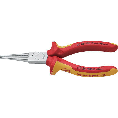 樂天商城 - KNIPEX 絶縁1000Vロングノーズプライヤー 先端丸型 160mm 3036-160