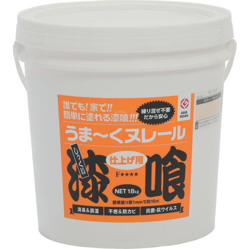 樂天商城 - 日本プラスター　漆喰うま〜くヌレール　オレンジ色　18kg 12UN23