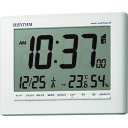 RHYTHM リズム 電波 目覚まし時計 温湿度計付き 壁掛け可能 白 8RZ203SR03
