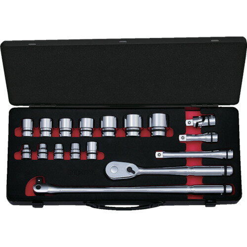 ●90枚ギアのラチェットハンドルNBRシリーズを搭載したソケットレンチセットです。リニューアルに伴い、パッケージ・内容等予告なく変更する場合がございます。予めご了承ください。広告文責：楽天グループ株式会社050-5212-8316