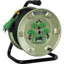 NICHIDO 電工ドラム 100V 漏電保護専用ブレーカー付 極太電線 20m NNP-EB24F