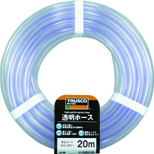 TRUSCO 透明ホース12*15 10mカット TTM1215C10