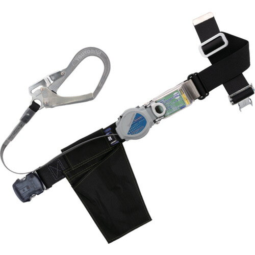 TSUYORON胴ベルト型墜落制止用器具(巻取タイプ)ロック機構付き2WAYリトラ黒Lサイズ幅50MM*長さ1400MMワンタッチバックル仕様TB-TRN-OT599-BLK-L-BP(4.0)