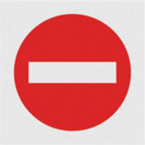 TRUSCO マークステッカー 100*100 「立入禁止」マーク 透明地 赤文字 1枚入 TSN-100-M1-TMR