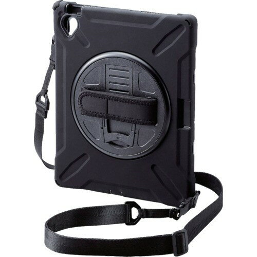 ELECOMiPad10.9第10世代用フルプロテクトケースショルダーベルト付スタンド付ブラックTB-A22RHVHBK