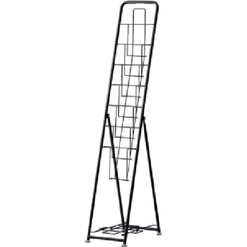 アールエフヤマカワ パンフレットスタンド 7段 シングル ブラック RFPFS-SGBK