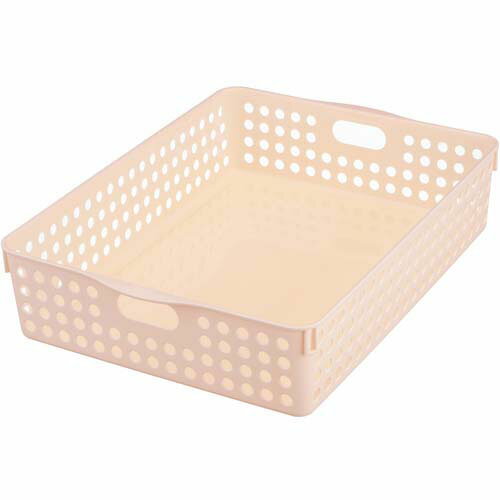 inomata ストックバスケット A4 ライトピンク 4570-RPI