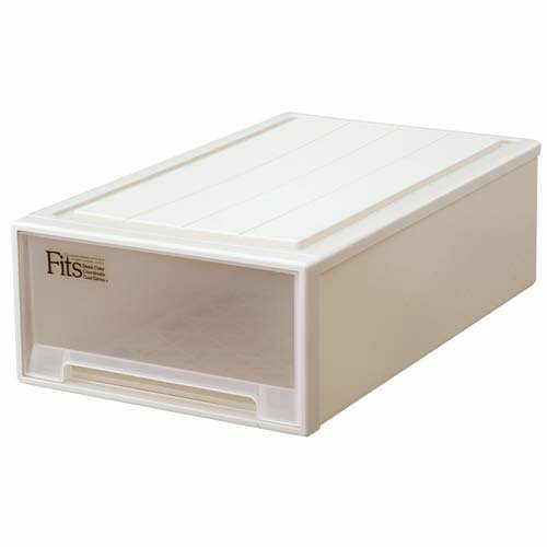 天馬(TENMA) 耐久性に優れた収納ボックス フィッツケース 押入れ用 カプチーノ 衣装ケース 収納ケース 引き出し 幅44×奥行74×高さ23cm ロングL 110000704