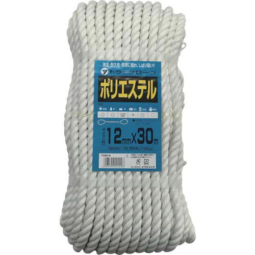 ●引張強度KN(kgf)：10.7(1100)●両端アイ加工●強度・耐水性・耐薬品性に優れたロープです。●トラックの荷締めなど。リニューアルに伴い、パッケージ・内容等予告なく変更する場合がございます。予めご了承ください。広告文責：楽天グループ株式会社050-5212-8316