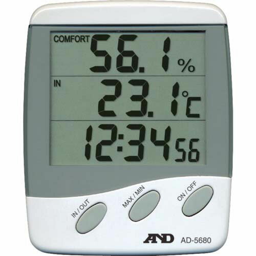 ●外部センサーコード長：3m●本体部測定範囲(温度／湿度)：-10〜50度／20〜100％RH●測定温度範囲外部センサー：-50〜70度●室内の温度、湿度と時刻を同時表示。また、温度は外部温度と切り替え表示可能です。●最高／最低値を自動メモ...