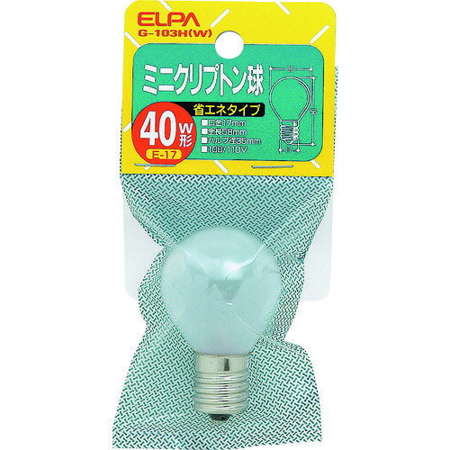 ELPAクリプトン球40WG-103H(W)