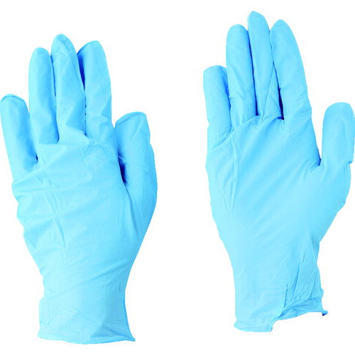 川西 ニトリル使いきり手袋 100枚入 ブルー 2037-M...