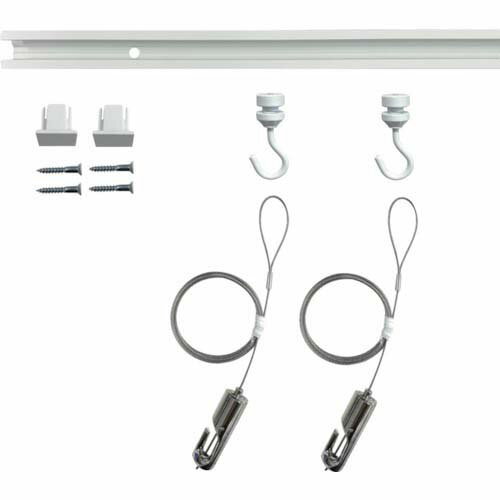 福井金属工芸ピクチャーレールC-11型レール天井用セット1m(1本)ホワイト色3353-W-13353-W-1