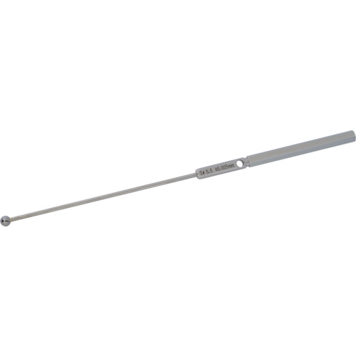 ●アッセンブリー部品取付時に位置確認が容易に出来ます。●ステムがステンレスバネのため、曲げて測定することが可能です。●浅溝、湾曲したパイプ内の寸法測定に。●金型の隙間測定に。●呼び寸法(mm)：直径5.5●規格(mm)：直径5.5●径精度：±5マイクロm●ステム径(mm)：2.3●真球度：5マイクロm●超硬球(mm)：直径5.5●ゲージ部：超硬●ステム・グリップ：ステンレスリニューアルに伴い、パッケージ・内容等予告なく変更する場合がございます。予めご了承ください。広告文責：楽天グループ株式会社050-5212-8316