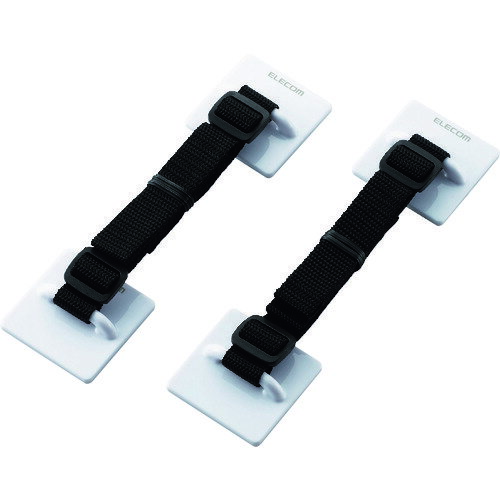 ELECOM TV用耐震ベルト 〜75V用 粘着シールタイプ 2本入 TS-002N2