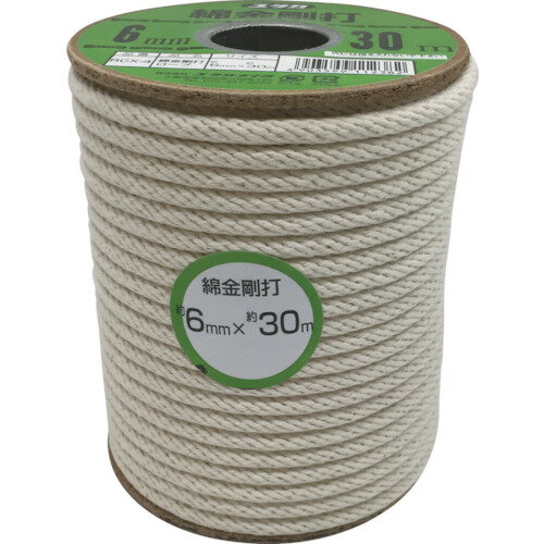 ユタカメイク 綿金剛打ロープ ボビン巻 6mm*30m　RCX4