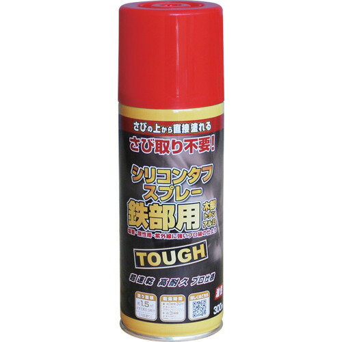 ニッぺ 油性シリコンタフスプレー 300ml レッド 228T005-300
