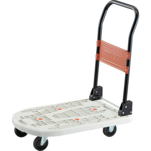 TRUSCO 樹脂台車 カルティオ 折畳 780*490 白　MPK720W