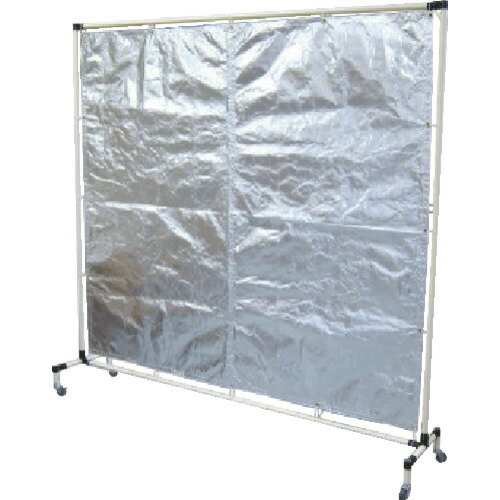 ●超遮断熱タイプの不燃認定仕様フェンス キャスター付●不燃素材で輻射熱97％カットを実現した特殊遮熱シートのキープサーモウォールスペシャルを利用した遮熱・溶接遮光フェンスです。●工場内における炉や機械などの熱い熱源を遮りたい時に最適です。また溶接作業の際に発生する有害な紫外線を遮光にも有効です。●作業現場での環境改善に最適なフェンス(パーテーション)となります。●フレームは組立パイプを使用しており簡単に組み立てが出来、キャスター付なので移動も自由自在です。●連結金具(ジョイント)を利用することで連結して使うことも可能です。(お客様の方でご用意ください)●結束バンド(難燃性UL94V-2)もセットになっています。●溶接作業時の遮光対策。●倉庫、工場、住宅の遮熱対策。●車、プレハブ、物置、建物などの遮熱。●工場内の熱源遮熱など。●お客様にて組立となります。●製造上若干のサイズ誤差があります。リニューアルに伴い、パッケージ・内容等予告なく変更する場合がございます。予めご了承ください。広告文責：楽天グループ株式会社050-5212-8316