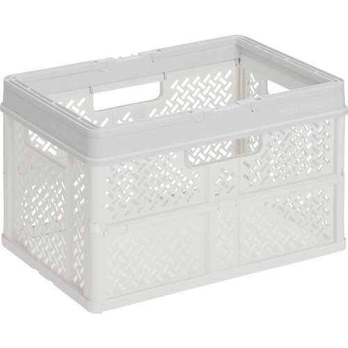 天馬(TENMA) 折りたためるバスケット PRX 折りたたみバスケットハンドル付 スモーキーホワイト L 811000816