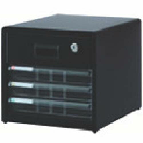 ナカバヤシアバンテV2レタ-ケ-ス浅3段*鍵付1段黒AL-R4-D