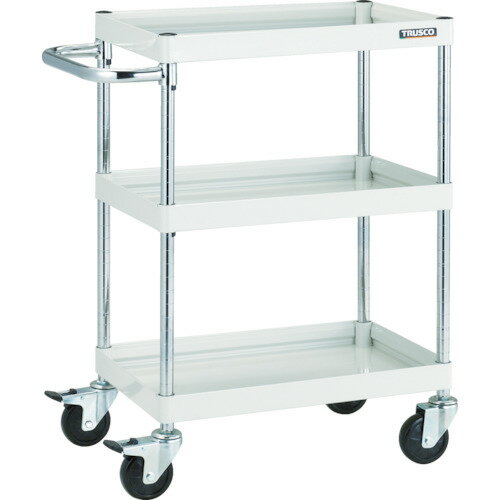 TRUSCO ツールワゴン ファルコンワゴン900X600 ゴム車輪 ホワイト FAW-993-W